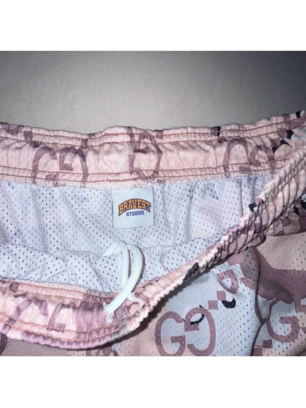 Bravest Studios GUCCI BIG GG All Over Print AOP Athletic Mesh Sports Shorts XXL